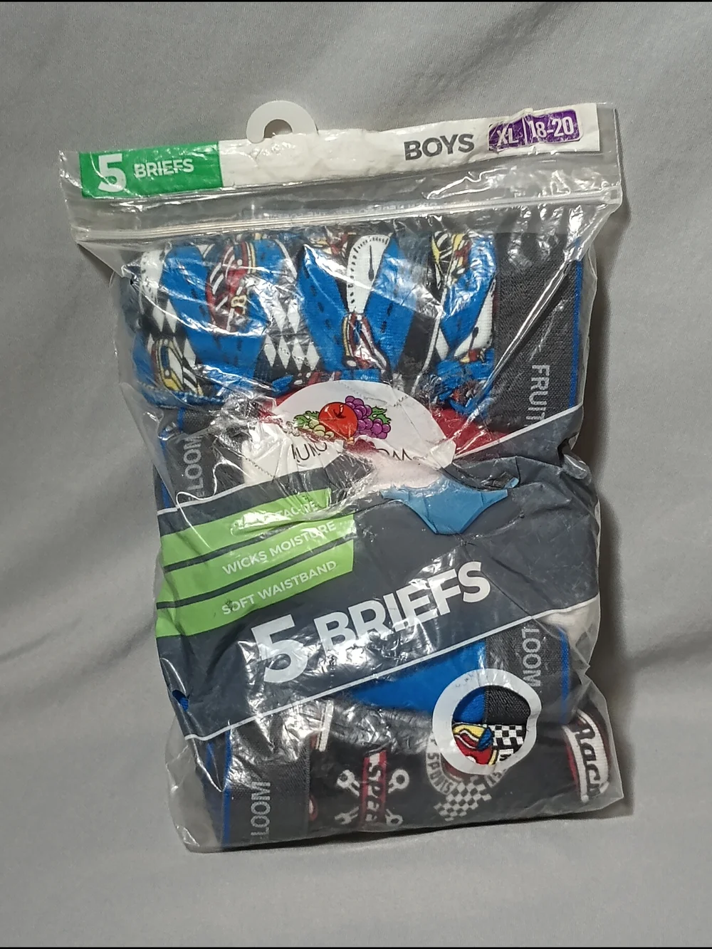 Fruit Of The Loom Boys' Race Car Cotton Briefs Underwear